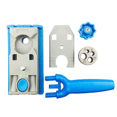 Hoekige schuine houtbewerking boorgat Locator blad connector met schaalmarkering