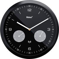 Mebus 52825 Wandklok Zendergestuurd 260 mm x 42 mm Zwart