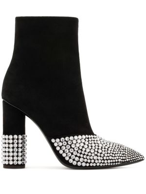 Giuseppe Zanotti bottines Raina 110 mm à ornements en cristal - Noir
