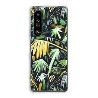Tropical Palms Dark: Sony Xperia 1 III Transparant Hoesje