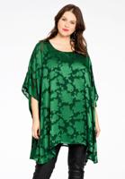 Yoek Tuniek vierkant DÉVORÉ | Groen | Maat 42/44