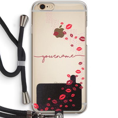 Kusjes: iPhone 6 / 6S Transparant Hoesje met koord