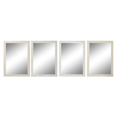 Wandspiegel DKD Home Decor Ivoor 70 x 2 x 97 cm (4 Stuks)