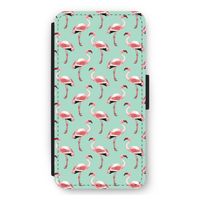 Flamingoprint groen: iPhone 11 Pro Max Flip Hoesje