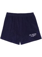 Sporty & Rich Tennis Terry cotton shorts - Bleu