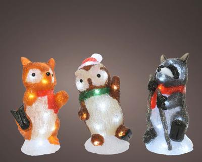 LED dieren l13b15h24 cm koel wit a3 kerstverlichting - Lumineo