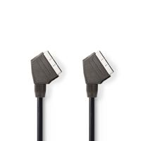 Nedis SCART-Kabel | SCART Male | SCART Male | Vernikkeld | 480p | 1.50 m | Rond | PVC | Zwart | Label - CVGL31001BK15