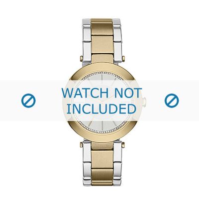 DKNY horlogeband NY-2334 Staal Goud (Doublé) 10mm