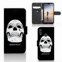 Telefoonhoesje met Naam Huawei P20 Lite Skull Eyes - thumbnail