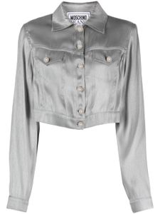 MOSCHINO JEANS button-up cropped jacket - Gris