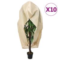 Plantenhoezen met ritssluiting 10 st 70 g/m² 1,55x1,55 m