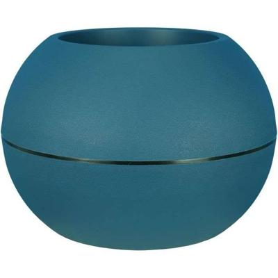 RIVIERA GRANIT BOULE ronde bloembak - Kunststof - Diameter 50 cm - Blauw