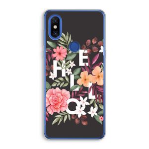 Hello in flowers: Xiaomi Mi Mix 3 Transparant Hoesje