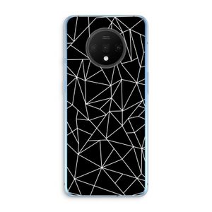 Geometrische lijnen wit: OnePlus 7T Transparant Hoesje