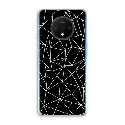 Geometrische lijnen wit: OnePlus 7T Transparant Hoesje