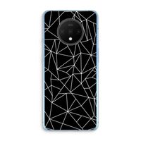 Geometrische lijnen wit: OnePlus 7T Transparant Hoesje
