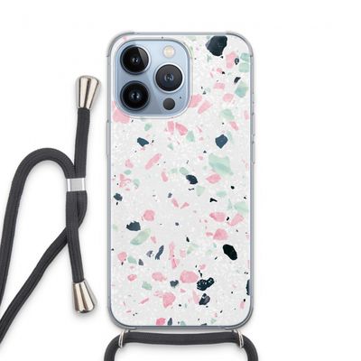 Terrazzo N°3: iPhone 13 Pro Transparant Hoesje met koord