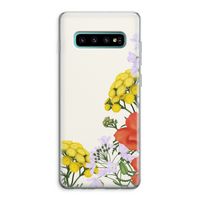 Wilde bloemen: Samsung Galaxy S10 Plus Transparant Hoesje