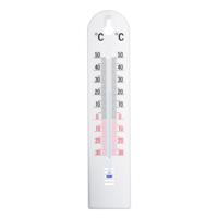 Nature Buitenthermometer - wit - kunststof - 20 cm - tuin thermometer   -