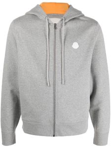 Moncler hoodie en coton à fermeture zippée - Gris