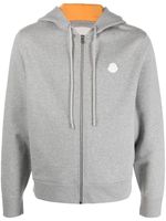 Moncler hoodie en coton à fermeture zippée - Gris - thumbnail