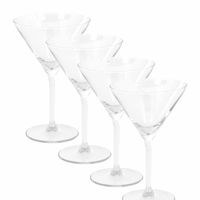 Cocktailglazen - set 4x - martini glazen - 260 ml - glas   - - thumbnail