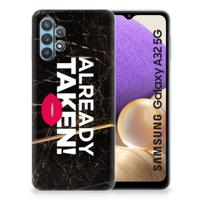 Samsung Galaxy A32 5G | Siliconen hoesje | met naam Already Taken Black
