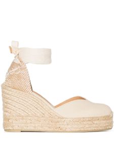 Castañer espadrilles Chiara compensées - Tons neutres