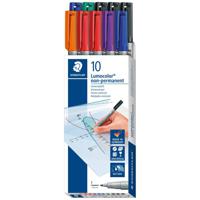 Staedtler Foliestift Lumocolor® non-permanent pen 316 316 B10 Rood, Blauw, Groen, Zwart, Oranje, Lila - thumbnail