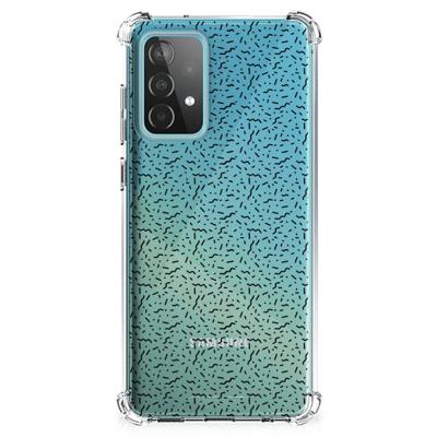 Samsung Galaxy A52 4G/5G Doorzichtige Silicone Hoesje Stripes Dots Samsung Galaxy A52 4G/5G Doorzichtige Silicone Hoesje Stripes Dots