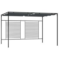 Prieel met uittrekbaar dak 180 g/m² 4x3x2,3 m antracietkleurig