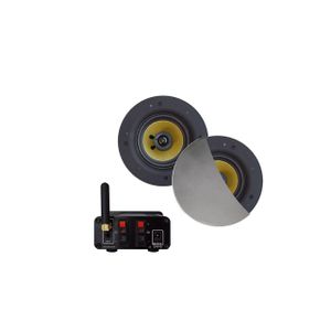 Aquasound Bluetooth Audio bluetooth audiosysteem - (30 watt / bt4.0 / auto-aux) - met rumba speakerset (mat chroom) - 230v/12v bmn30easy-rc