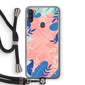Tropisch: Samsung Galaxy A11 Transparant Hoesje met koord