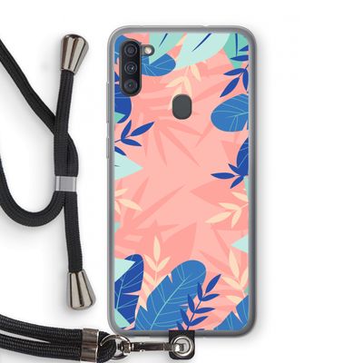 Tropisch: Samsung Galaxy A11 Transparant Hoesje met koord
