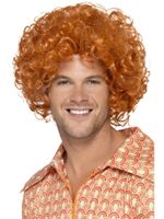 Curly Afro Ginger pruik