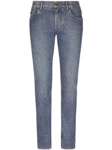 Dolce & Gabbana jean skinny à logo appliqué - Bleu