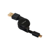 LogiLink USB-kabel USB 2.0 USB-A stekker, USB-micro-B stekker 0.75 m Zwart Incl. oproller CU0090