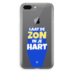 Laat de zon in je hart: iPhone 8 Plus Transparant Hoesje