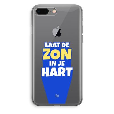 Laat de zon in je hart: iPhone 8 Plus Transparant Hoesje