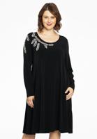 Yoek Jurk A-lijn strass | Zwart | Maat 58/60