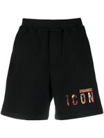 DSQUARED2 short à logo Icon imprimé - Noir