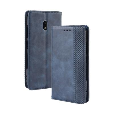 Magnetische Buckle retro Crazy Horse textuur horizontale Flip lederen case voor Nokia 2 2 met houder & kaartsleuven & fotolijstjes (blauw)