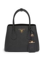 Prada sac cabas Double en cuir Saffiano - Noir