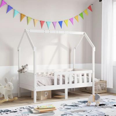 Bedhuis wit massief grenenhout 70x140 cm