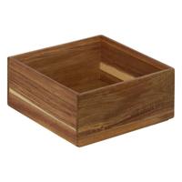 Bestekbak/keuken organizer - 1 vaks - Smart Desk serie - acacia hout - 15 x 15 x 7 cm