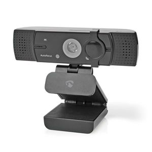 Nedis WCAM120BK Webcam Full Hd@60fps / 4k@30fps Automatische Scherpstelling Ingebouwde Microfoon Zwart