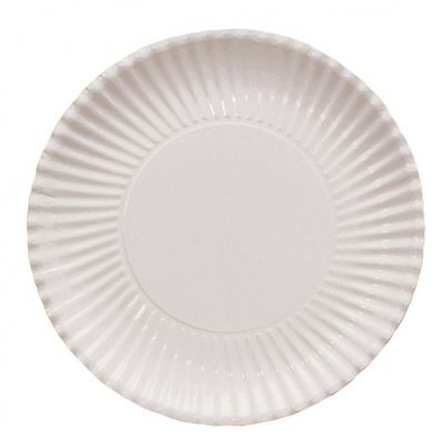 50x Platte kartonnen bordjes wit 23 cm
