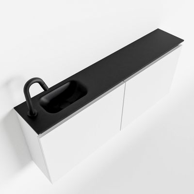 Toiletmeubel Mondiaz Ture | 120 cm | Meubelkleur Talc | Eden wastafel Urban Links | 1 kraangat