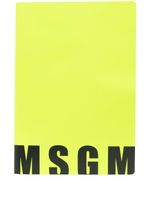 MSGM carnet à logo imprimé - Jaune