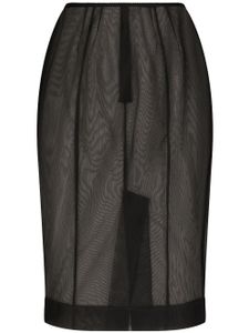 Dolce & Gabbana sheer pencil skirt - Noir